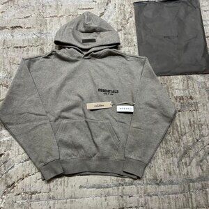 essentials dark oat x small hoodie new
